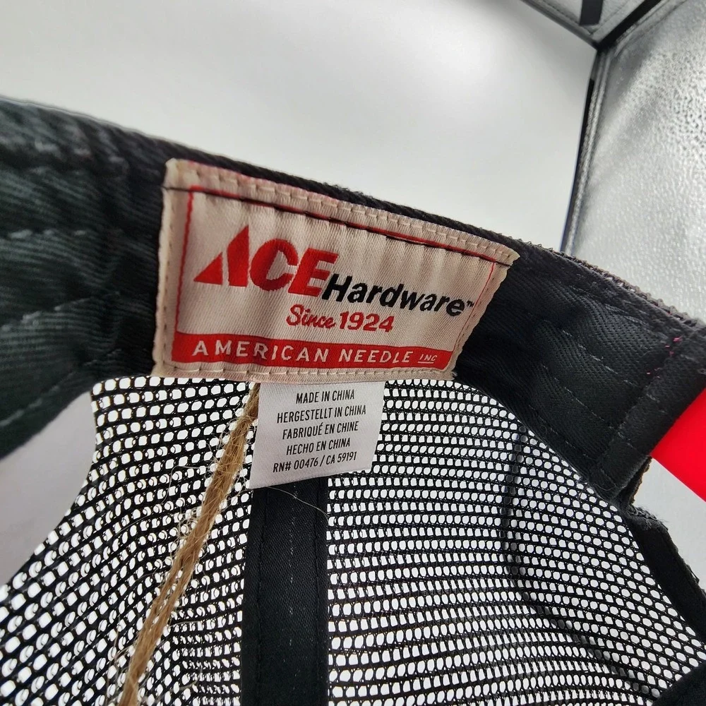 Ace Hardware American Needle Sinclair Hat Natural Red Retro‎ Snapback Cap NEW
